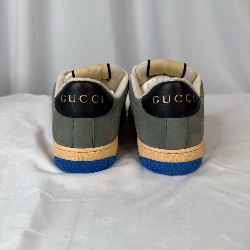 Gucci Screener Sneakers Fabric with Blue and Red Stripes NWOT - Picture 6 of 12